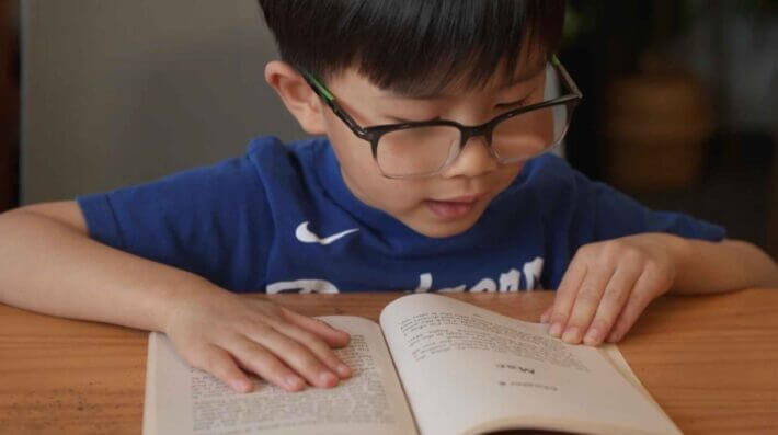 Elementary Boy Studying
