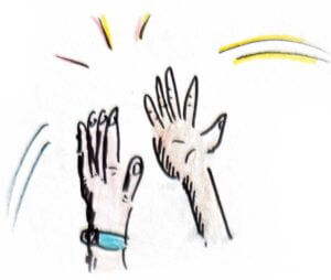 high five